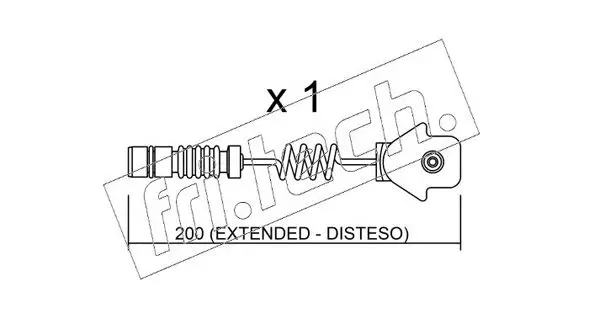 Handler.Part Warning contact, brake pad wear fri.tech. SU012 1