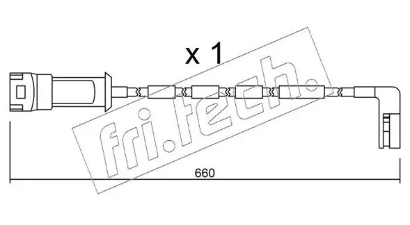 Handler.Part Warning contact, brake pad wear fri.tech. SU082 1