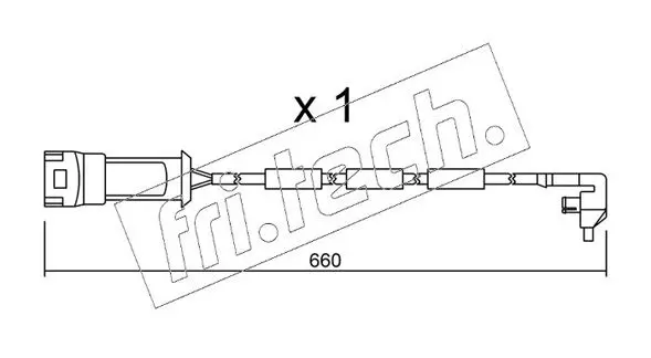 Handler.Part Warning contact, brake pad wear fri.tech. SU090 1