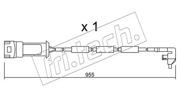 Handler.Part Warning contact, brake pad wear fri.tech. SU091 1