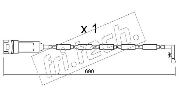 Handler.Part Warning contact, brake pad wear fri.tech. SU108 1