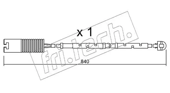 Handler.Part Warning contact, brake pad wear fri.tech. SU123 1