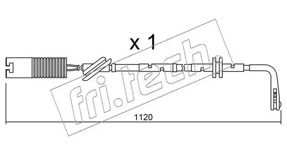 Handler.Part Warning contact, brake pad wear fri.tech. SU124 1