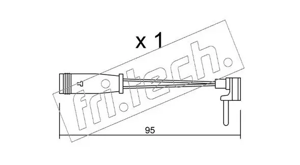 Handler.Part Warning contact, brake pad wear fri.tech. SU129 1