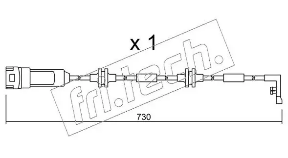 Handler.Part Warning contact, brake pad wear fri.tech. SU143 1