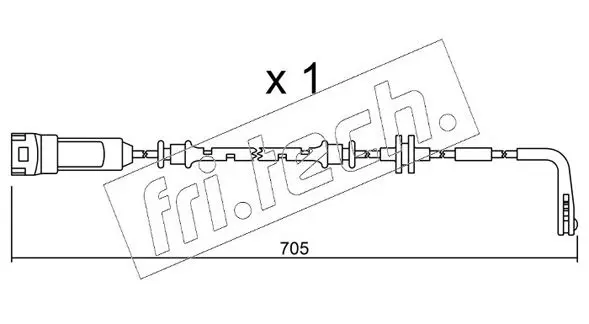 Handler.Part Warning contact, brake pad wear fri.tech. SU146 1