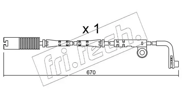 Handler.Part Warning contact, brake pad wear fri.tech. SU150 1