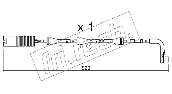 Handler.Part Warning contact, brake pad wear fri.tech. SU151 1