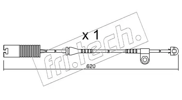 Handler.Part Warning contact, brake pad wear fri.tech. SU154 1