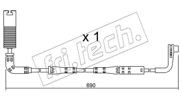 Handler.Part Warning contact, brake pad wear fri.tech. SU157 1