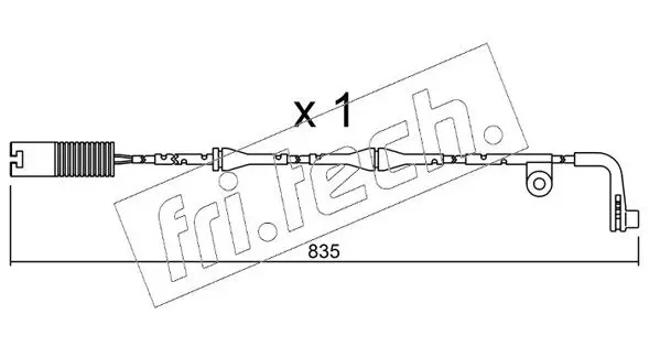 Handler.Part Warning contact, brake pad wear fri.tech. SU158 1