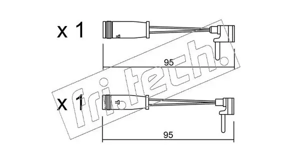 Handler.Part Warning contact, brake pad wear fri.tech. SU159K 1