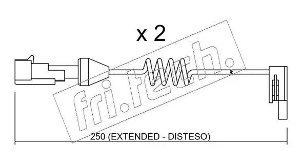 Handler.Part Warning contact, brake pad wear fri.tech. SU166K 1