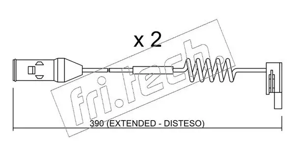 Handler.Part Warning contact, brake pad wear fri.tech. SU167K 1