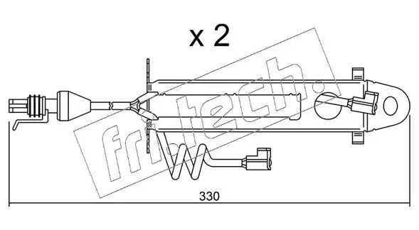 Handler.Part Warning contact, brake pad wear fri.tech. SU176K 1