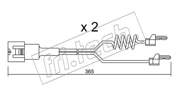 Handler.Part Warning contact, brake pad wear fri.tech. SU180K 1