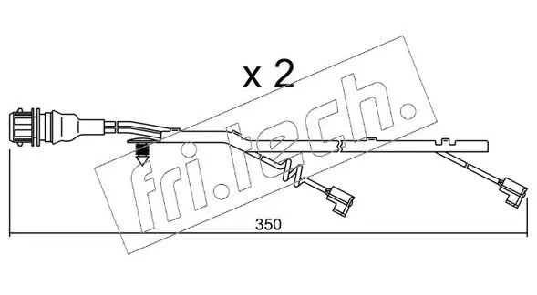 Handler.Part Warning contact, brake pad wear fri.tech. SU182K 1