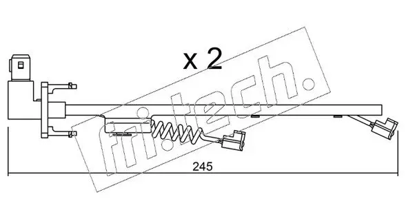 Handler.Part Warning contact, brake pad wear fri.tech. SU183K 1