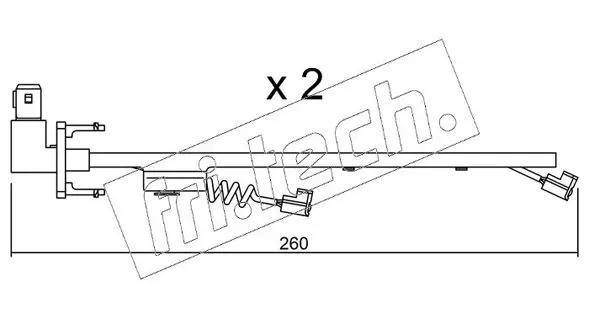 Handler.Part Warning contact, brake pad wear fri.tech. SU184K 1