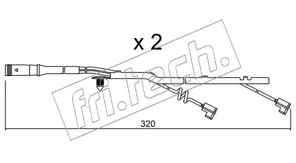 Handler.Part Warning contact, brake pad wear fri.tech. SU185K 1