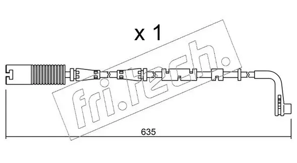 Handler.Part Warning contact, brake pad wear fri.tech. SU205 1