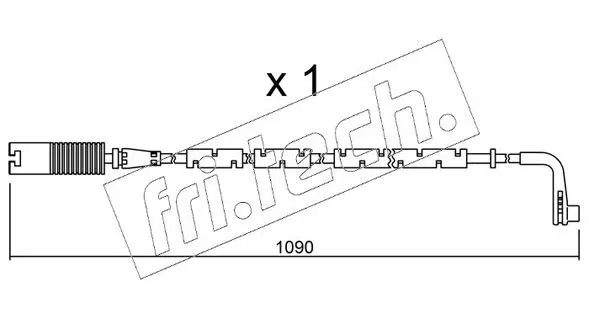 Handler.Part Warning contact, brake pad wear fri.tech. SU206 1