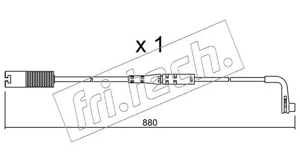 Handler.Part Warning contact, brake pad wear fri.tech. SU207 1