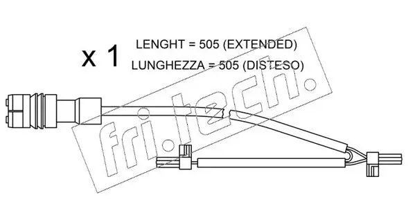 Handler.Part Warning contact, brake pad wear fri.tech. SU219 1