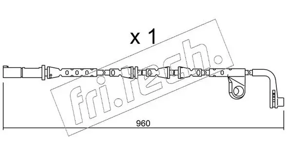 Handler.Part Warning contact, brake pad wear fri.tech. SU220 1