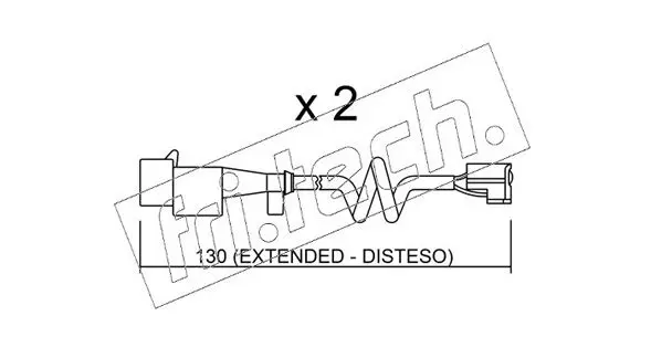 Handler.Part Warning contact, brake pad wear fri.tech. SU225K 1