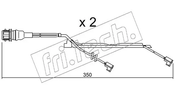 Handler.Part Warning contact, brake pad wear fri.tech. SU231K 1