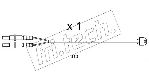 Handler.Part Warning contact, brake pad wear fri.tech. SU242 1