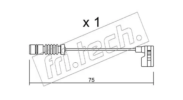 Handler.Part Warning contact, brake pad wear fri.tech. SU251 1