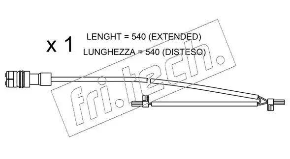 Handler.Part Warning contact, brake pad wear fri.tech. SU262 1