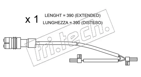 Handler.Part Warning contact, brake pad wear fri.tech. SU264 1