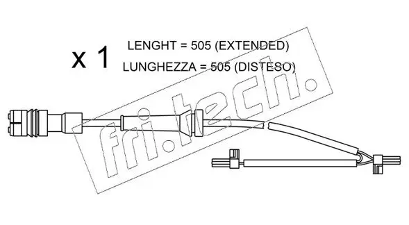 Handler.Part Warning contact, brake pad wear fri.tech. SU265 1