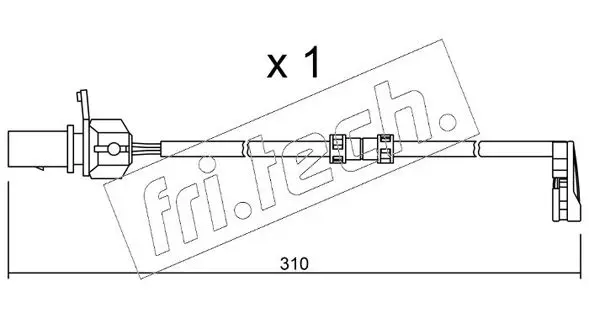 Handler.Part Warning contact, brake pad wear fri.tech. SU290 1