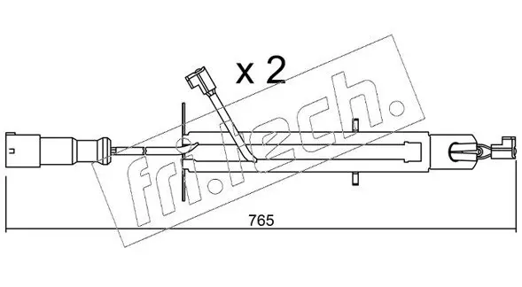 Handler.Part Warning contact, brake pad wear fri.tech. SU293K 1