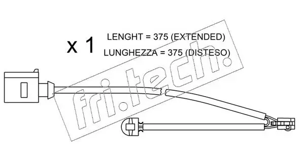 Handler.Part Warning contact, brake pad wear fri.tech. SU294 1