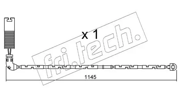 Handler.Part Warning contact, brake pad wear fri.tech. SU296 1