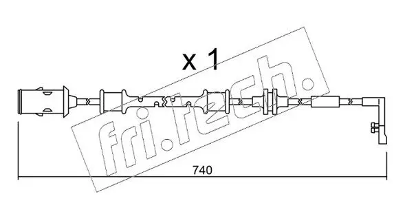 Handler.Part Warning contact, brake pad wear fri.tech. SU318 1