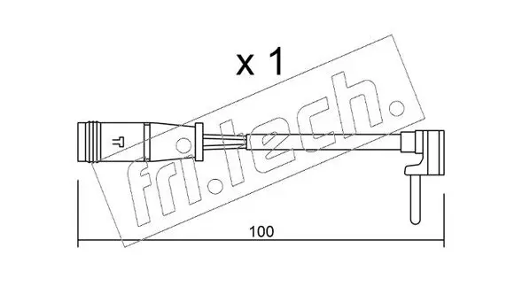 Handler.Part Warning contact, brake pad wear fri.tech. SU330 1