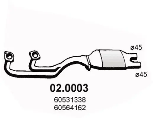 Handler.Part Catalytic converter ASSO 020003 1