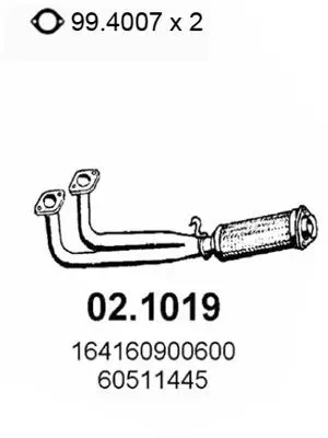 Handler.Part Exhaust pipe ASSO 021019 1