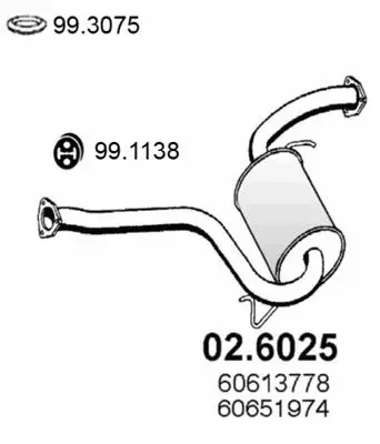 Handler.Part Middle silencer ASSO 026025 1