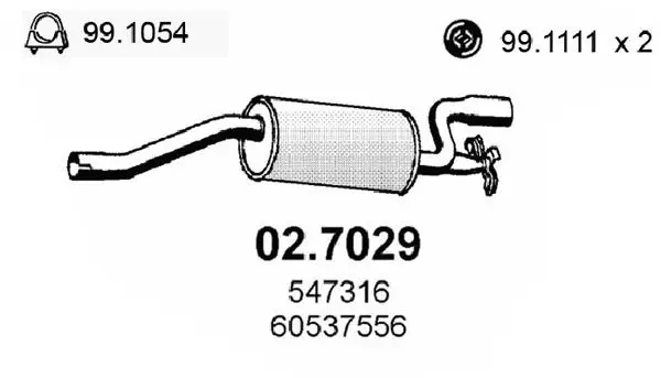 Handler.Part End silencer ASSO 027029 1