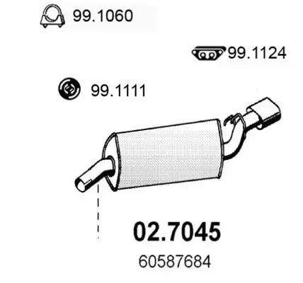 Handler.Part End silencer ASSO 027045 1