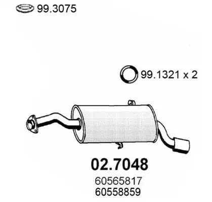 Handler.Part End silencer ASSO 027048 1