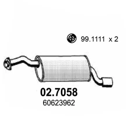 Handler.Part End silencer ASSO 027058 1