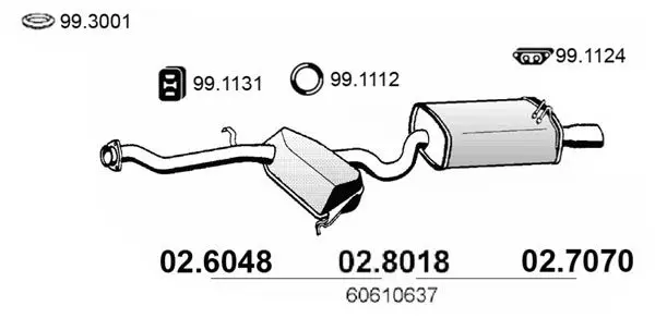 Handler.Part End silencer ASSO 027070 1